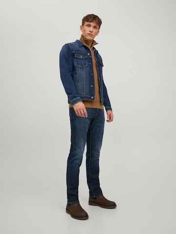 JACK & JONES Normalny krój Jeansy 'Tim Davis' w kolorze niebieski