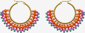 Boucles d'oreilles IZIA en orange : devant