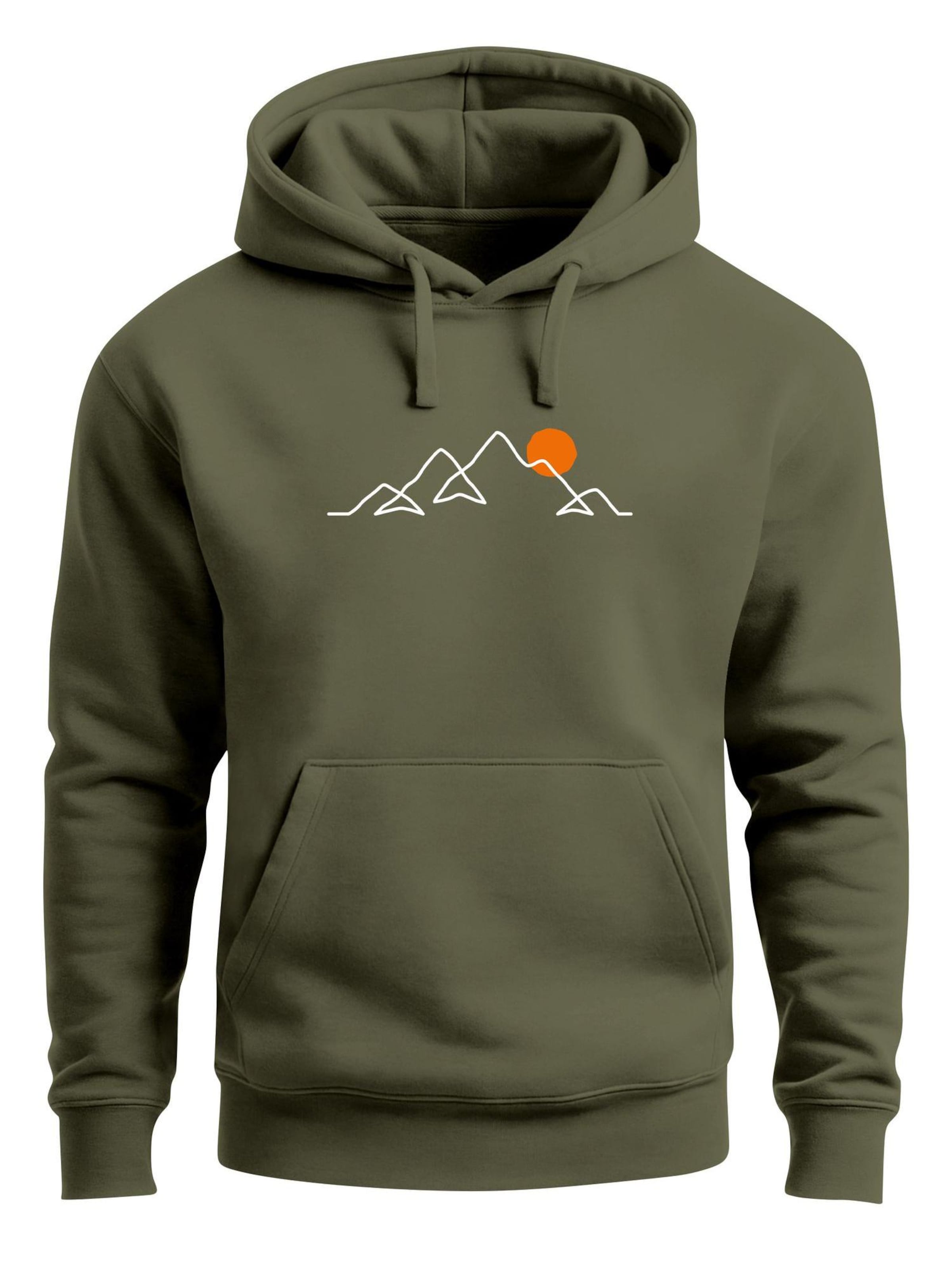 Neverless Sweatshirt 'Berg Linie'‌‌‌ in Grün