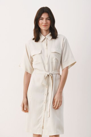 Part Two Shirt Dress in White: front