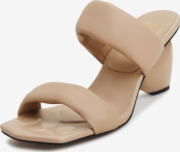 CESARE GASPARI Pantolette in Beige: Vorderseite