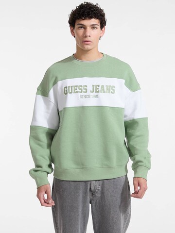 GUESS JEANS Sweatshirt in Green: front