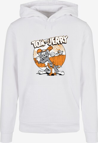 Sweat-shirt 'Tom And Jerry - Baseball' ABSOLUTE CULT en blanc : devant