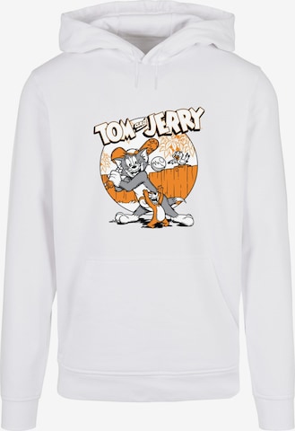 ABSOLUTE CULT Sweatshirt 'Tom And Jerry - Baseball' in White: front