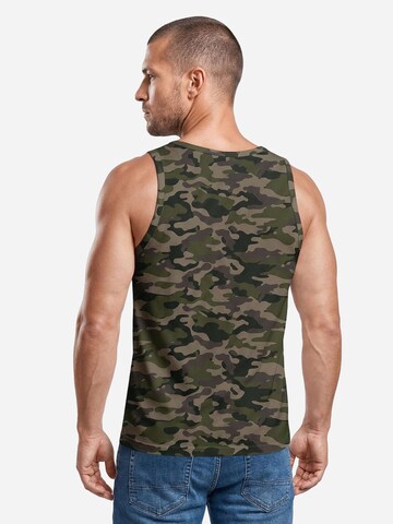 Neverless Shirt 'Minimalistic Mountain' in Green