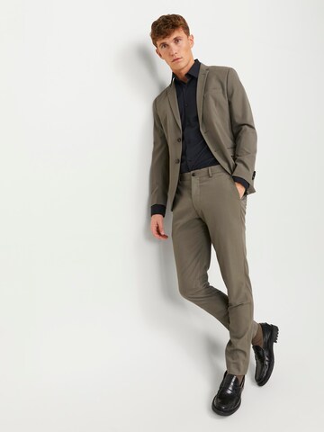 JACK & JONES Slim fit Pleated Pants 'Franco' in Brown