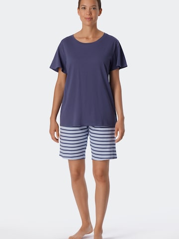 SCHIESSER Short Pajama Set in Blue: front