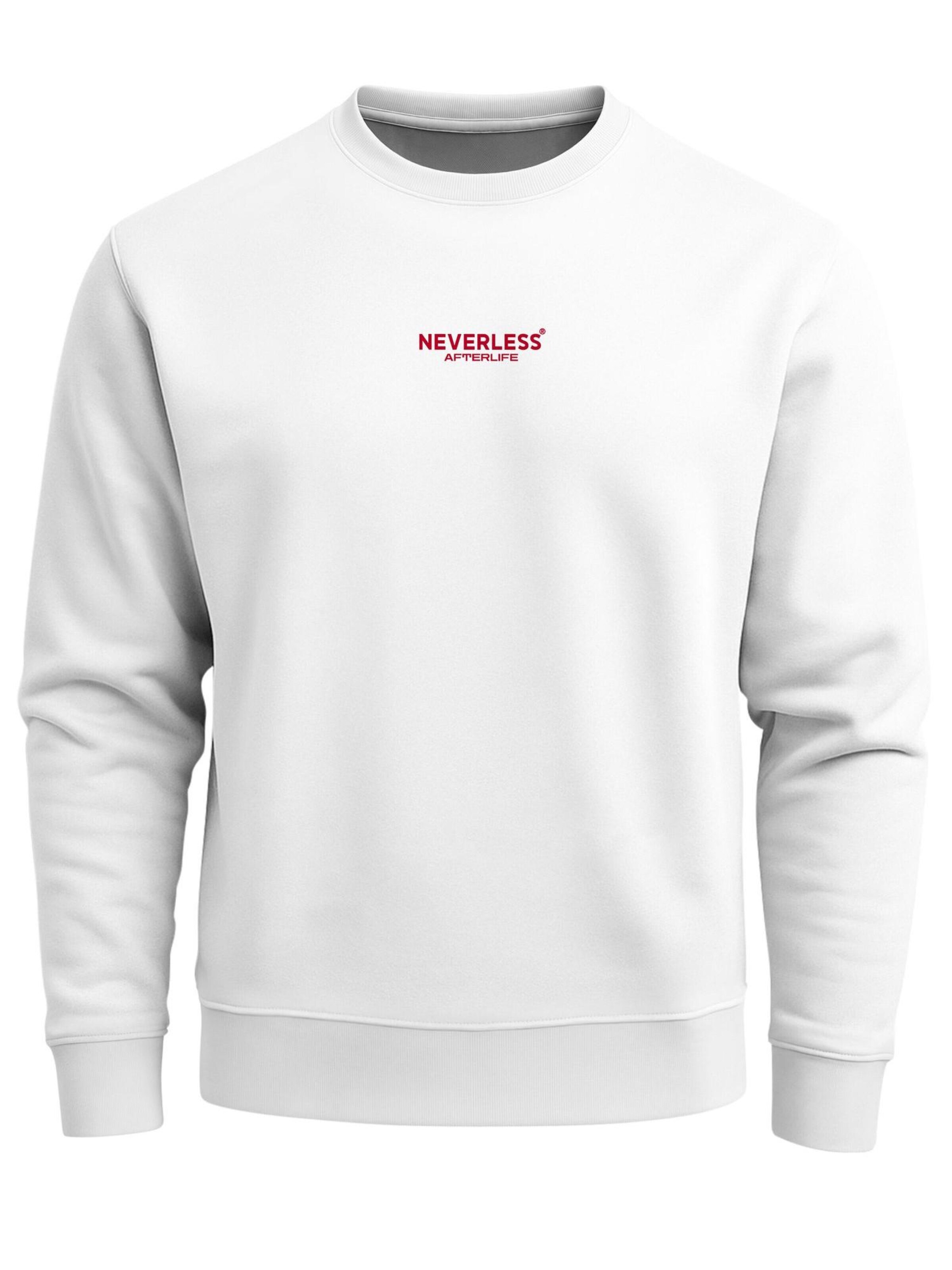 Neverless Sweatshirt 'Red Spider Lilies' in White: front