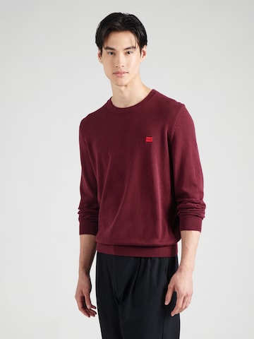 HUGO Trui 'San Cassius-C1' in Rood: voorkant