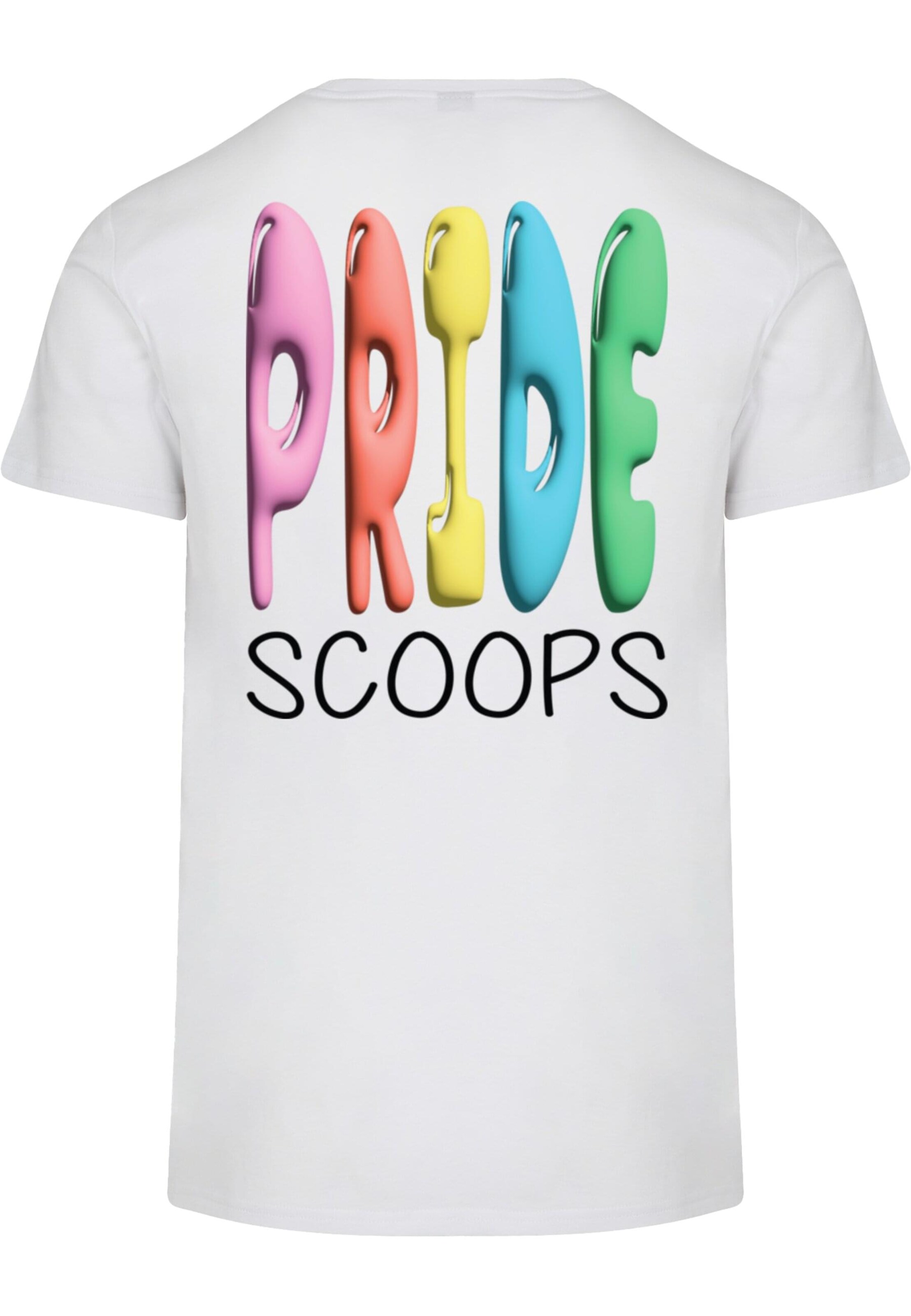Merchcode Shirt 'Pride Scoops' in Wit