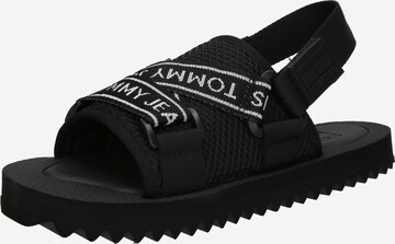 Sandales Tommy Jeans en noir : devant