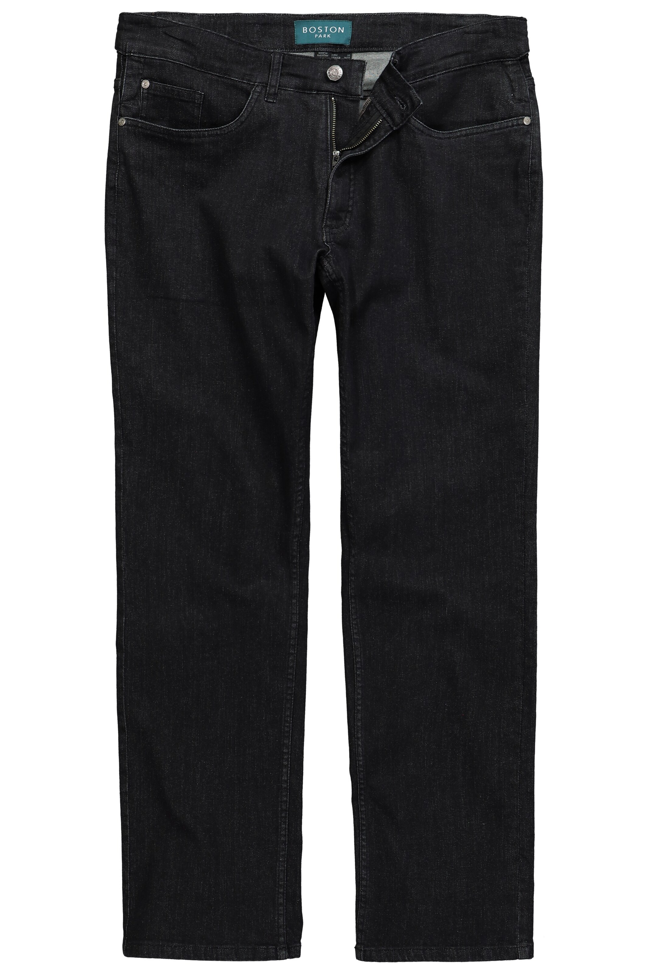 Boston Park Slimfit Jeans in Zwart: voorkant