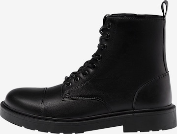 Bottines à lacets Pull&Bear en noir