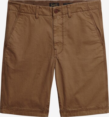 Superdry Chino Pants ' Officer' in Brown: front