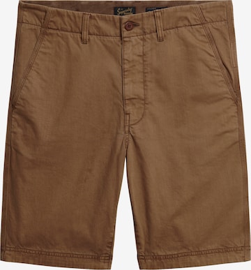 Superdry Slimfit Chinohose ' Officer' in Braun: predná strana