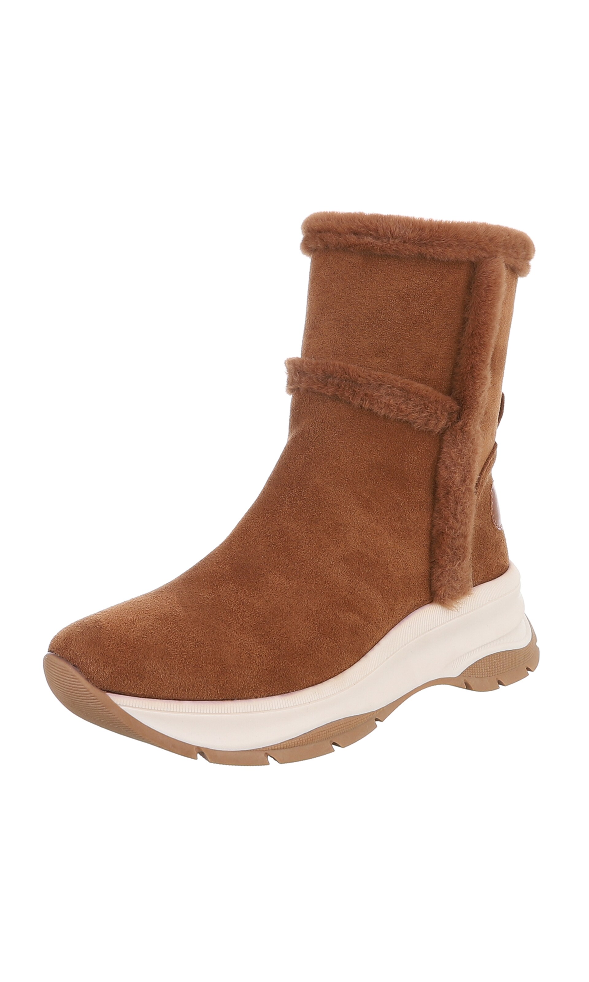 Ital-Design Stiefelette in Braun: Vorderseite