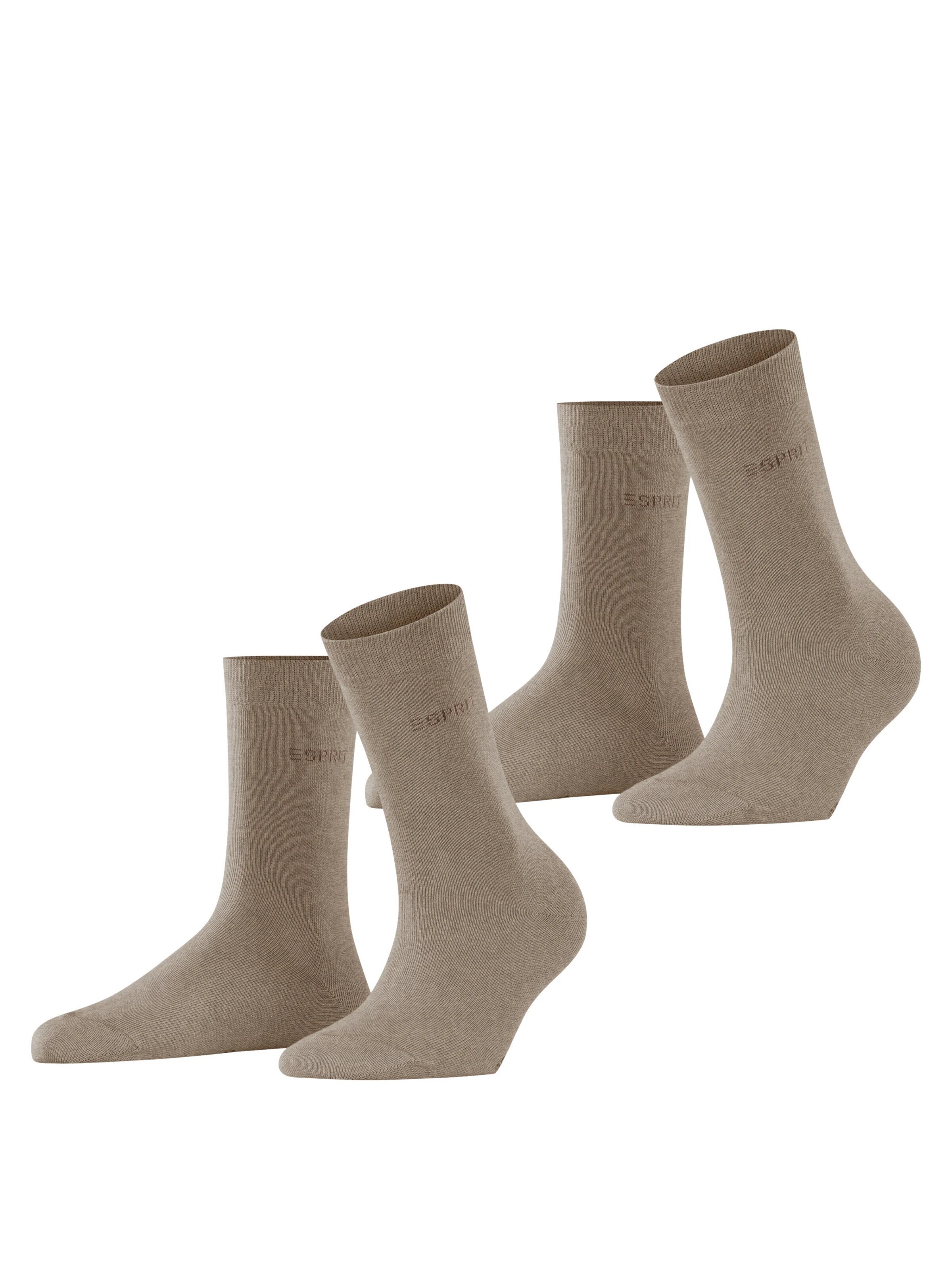 ESPRIT Socken 'Uni 2-Pack'‌ in Braun: Vorderseite