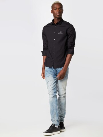 Regular fit Cămașă de la ARMANI EXCHANGE pe negru