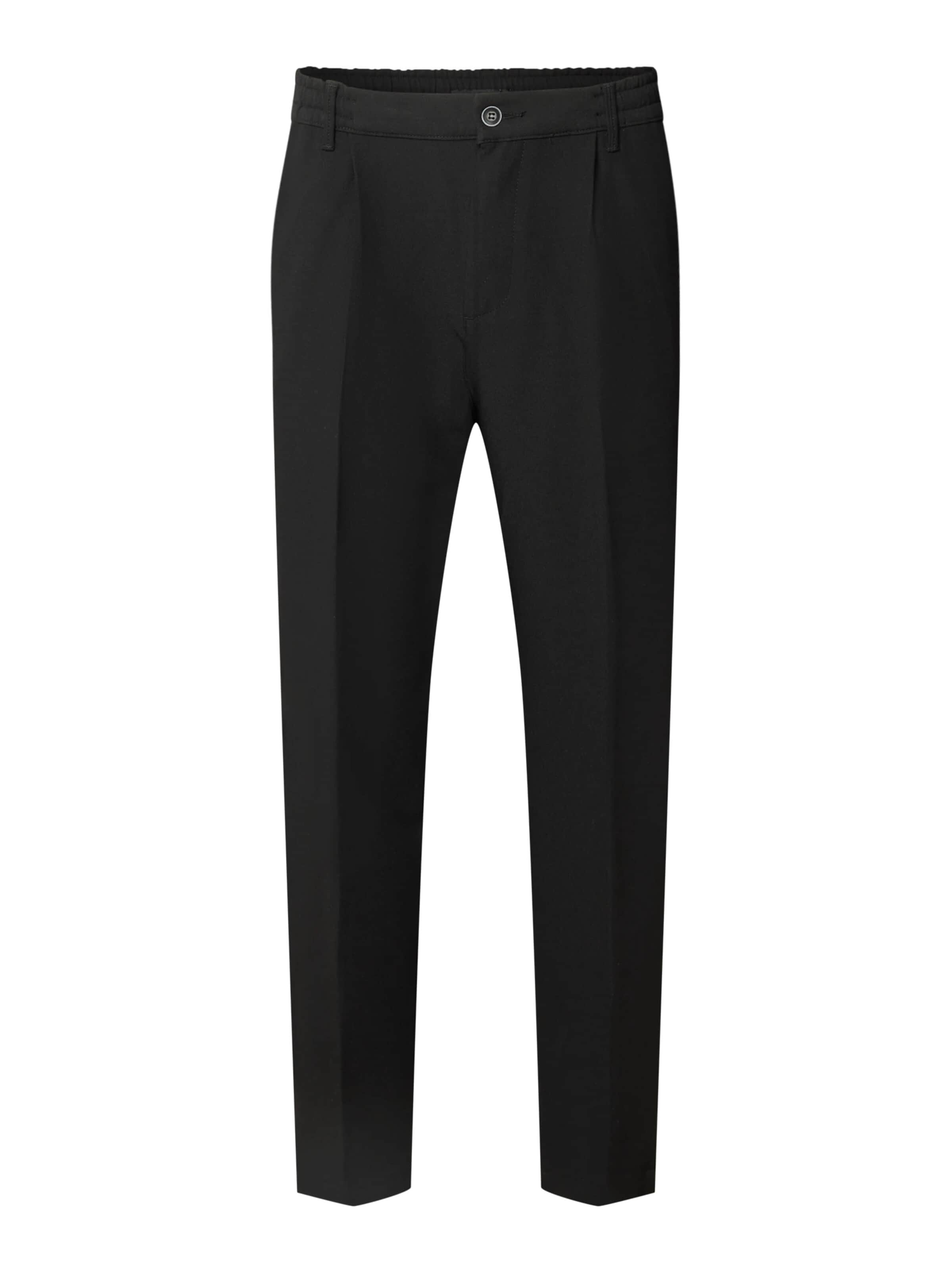 WOTEGA Tapered Chinohose 'Studio Pant' in Schwarz: Vorderseite