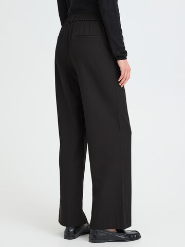 Wide Leg Pantalon à plis 'IHFAVA' ICHI en noir
