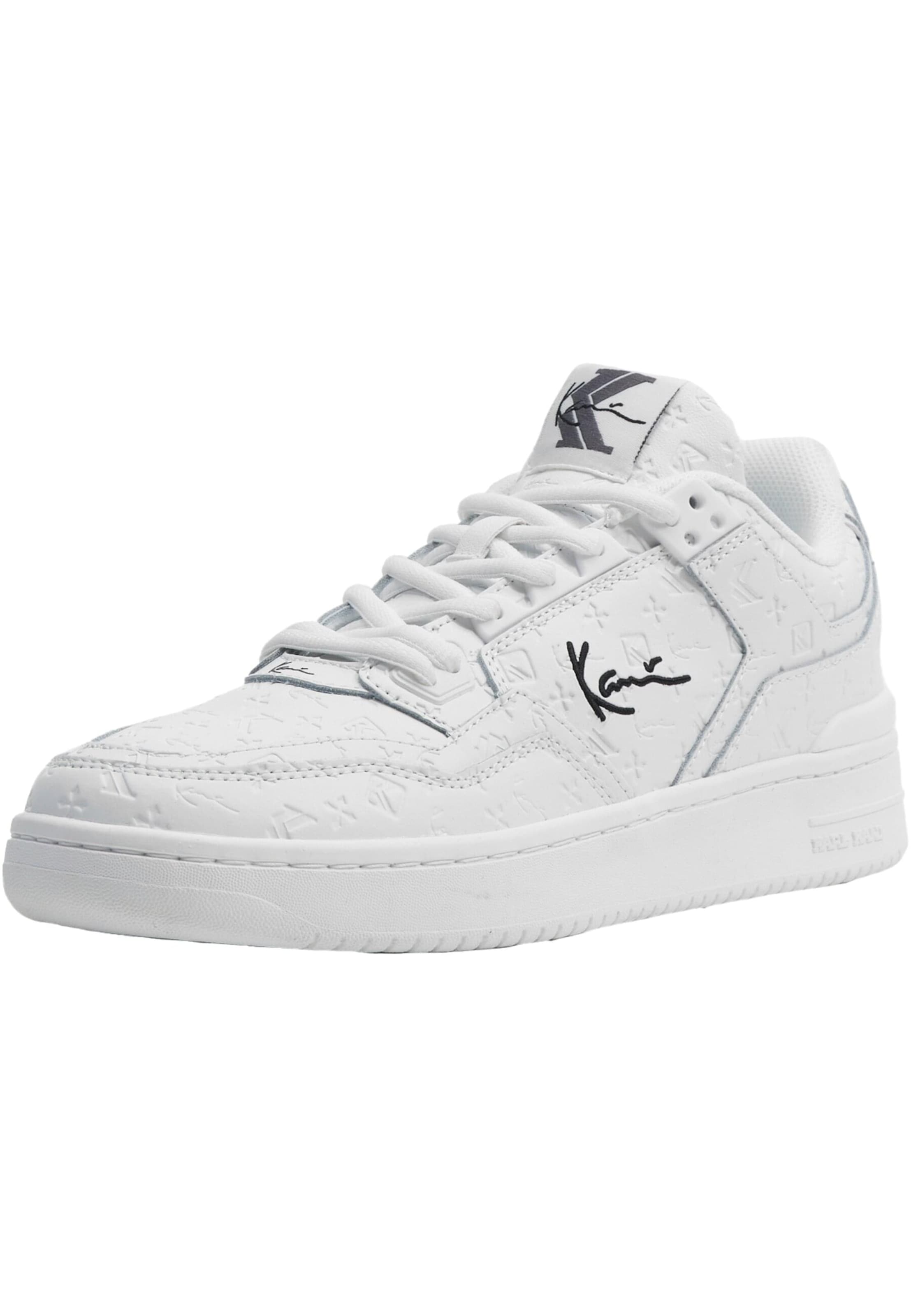 Karl Kani Platform trainers in White: front