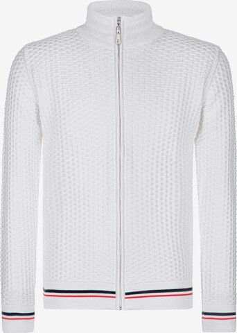 Felix Hardy Gebreid vest in Wit: voorkant