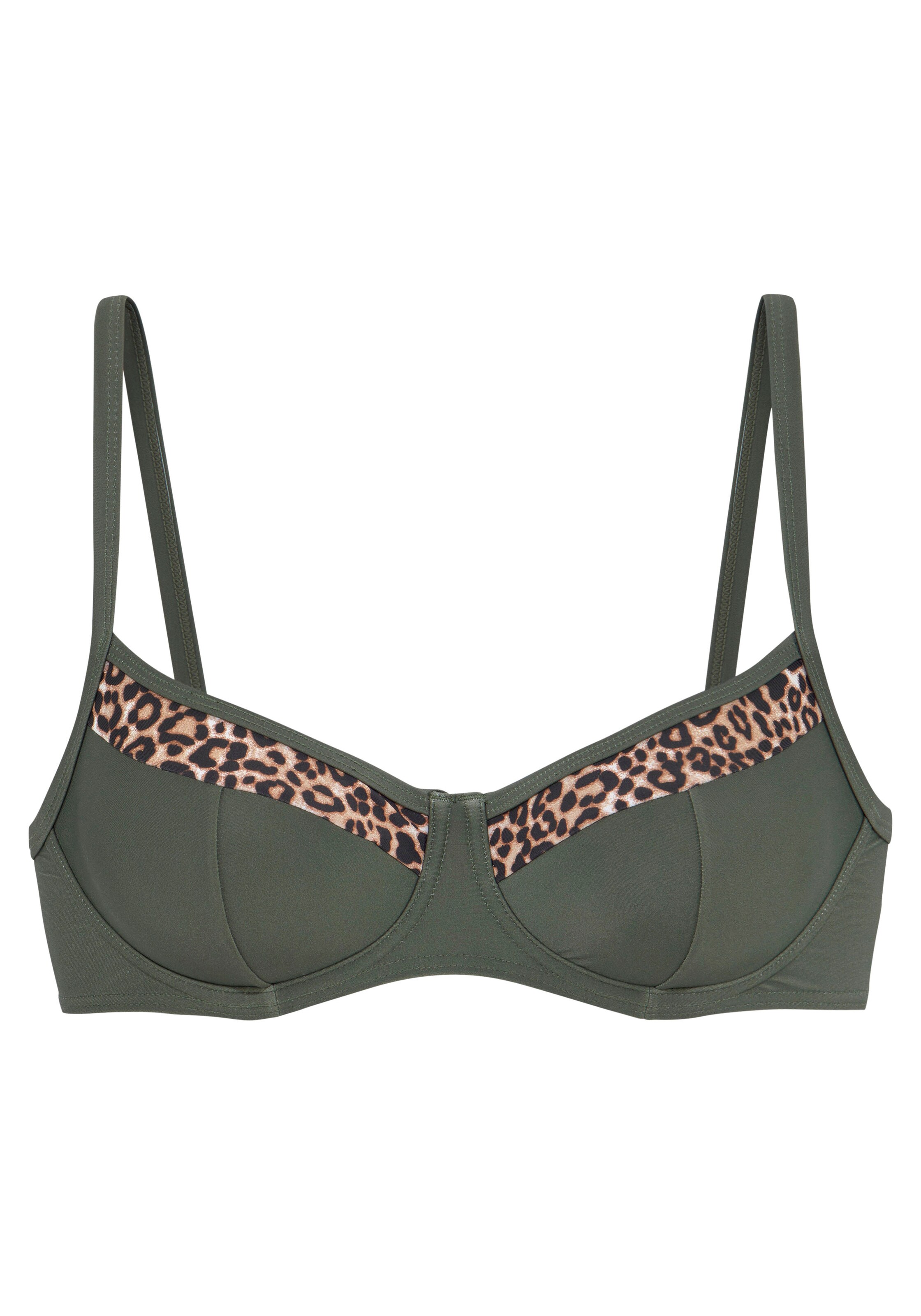 LASCANA Balconette Bikiniöverdel i grön: framsida