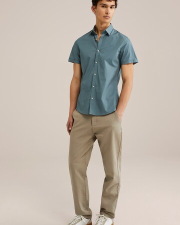 WE Fashion Slim fit Button Up Shirt in Green