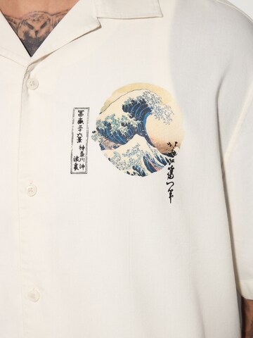 Next Regular fit Button Up Shirt in Beige