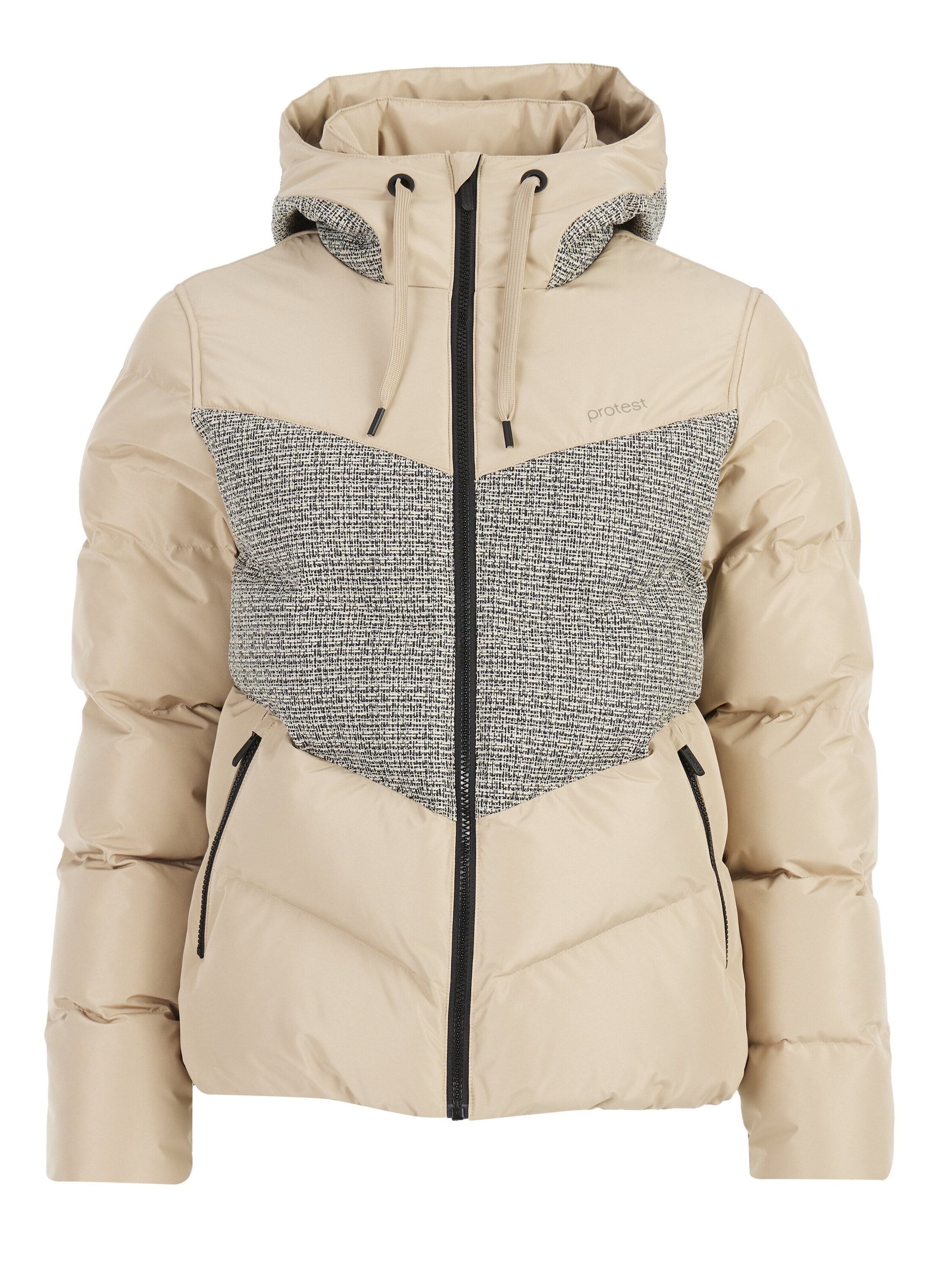 PROTEST Sportjas 'PRTBARLEY' in Beige: voorkant