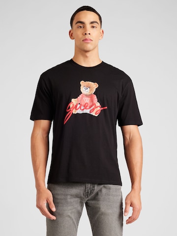 GUESS T-Shirt 'Bear' in Schwarz: predná strana