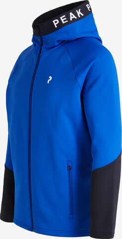 PEAK PERFORMANCE Fleece Jacket 'Rider' in Blue: front