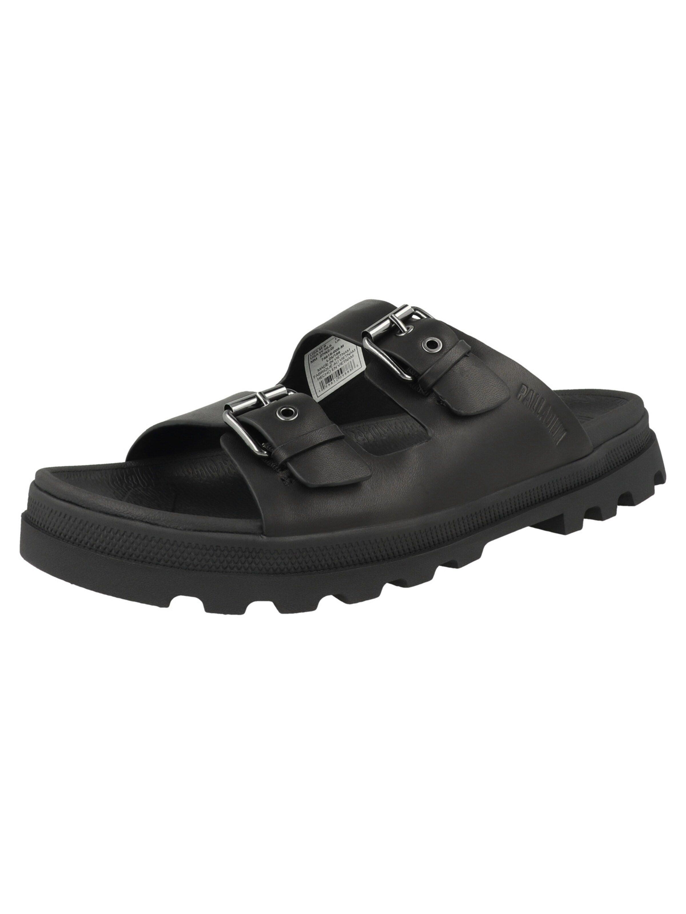 Palladium - Sapato aberto 'Dunelite Riviera' em preto: frente