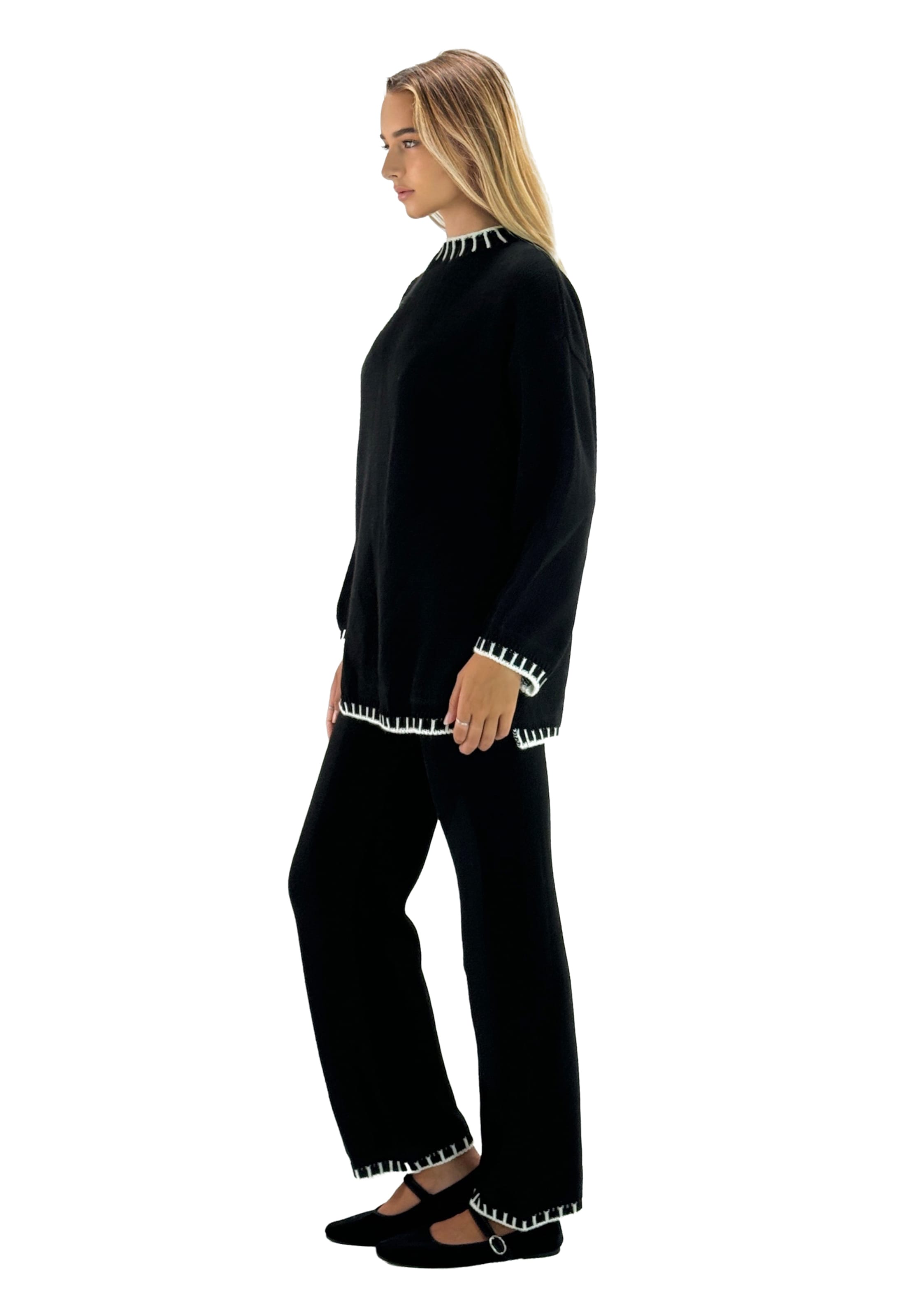 Elara Regular Pantsuit in Black