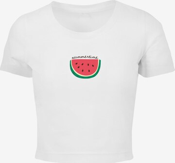 Merchcode T-Shirt 'Summer - Summertime' in Weiß: predná strana