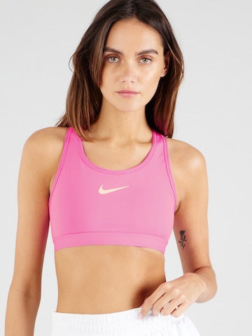 NIKE Μπουστάκι Αθλητικό σουτιέν 'SWOOSH' σε ροζ: μπροστά