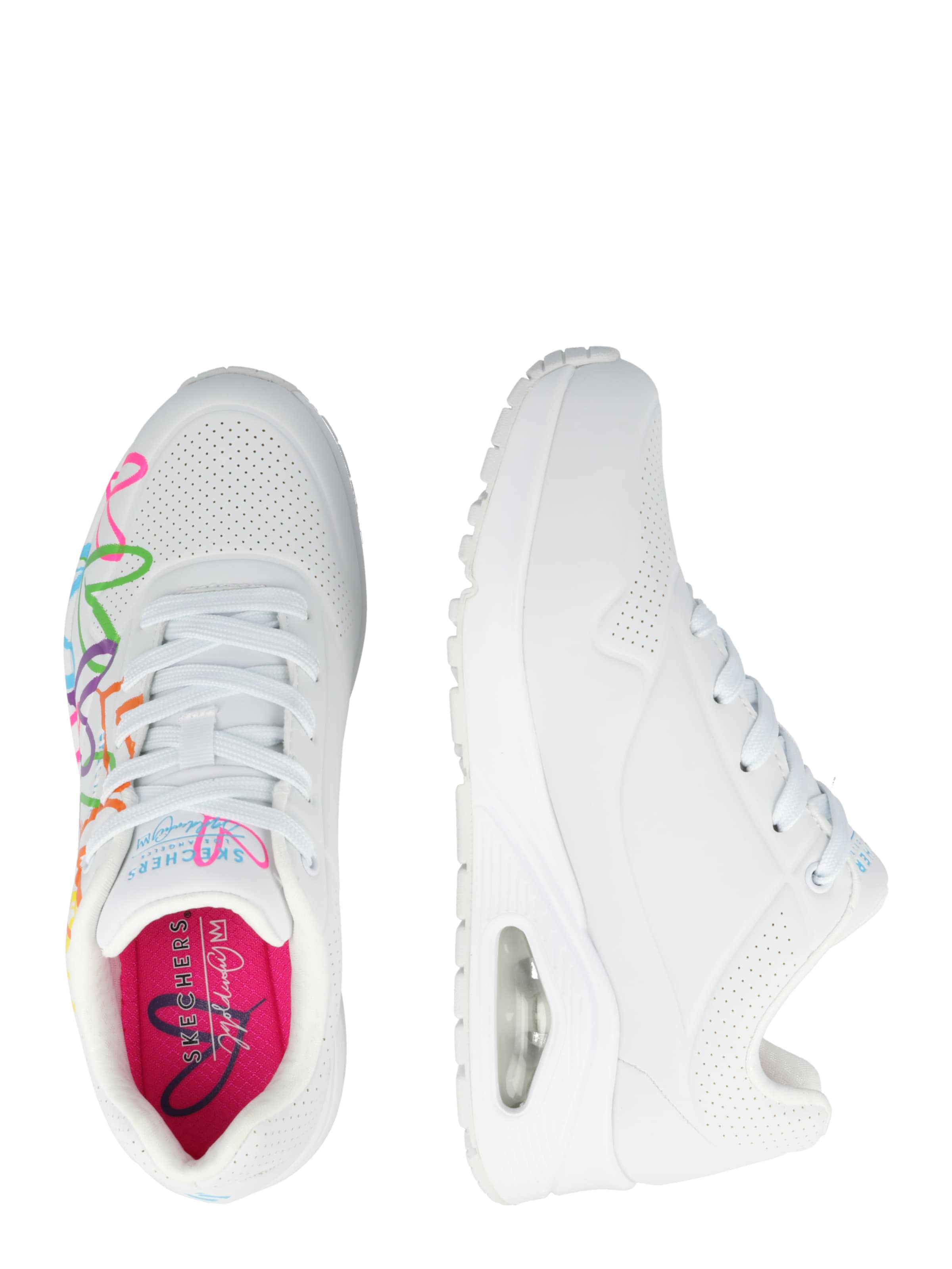 Baskets basses 'Uno-Highlight Love' SKECHERS en blanc