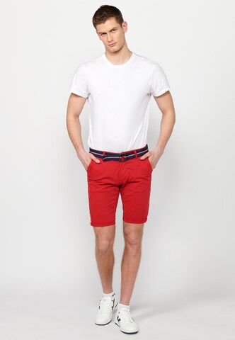 KOROSHI Slimfit Hlače | rdeča barva