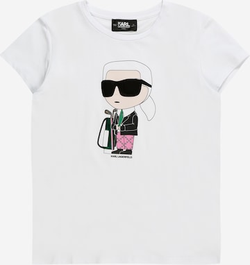 Karl Lagerfeld Тениска в бяло: отпред