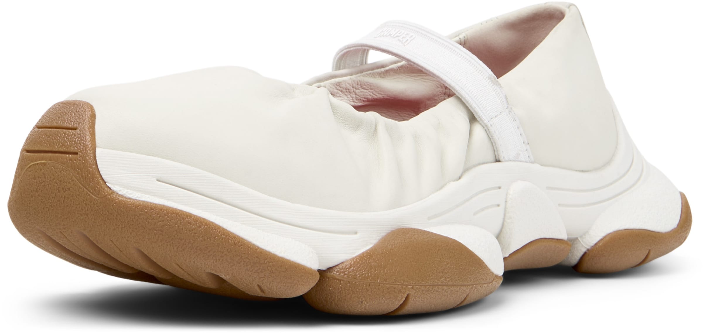 Ballerina con cinturino ' Karst 2 ' di CAMPER in bianco: frontale