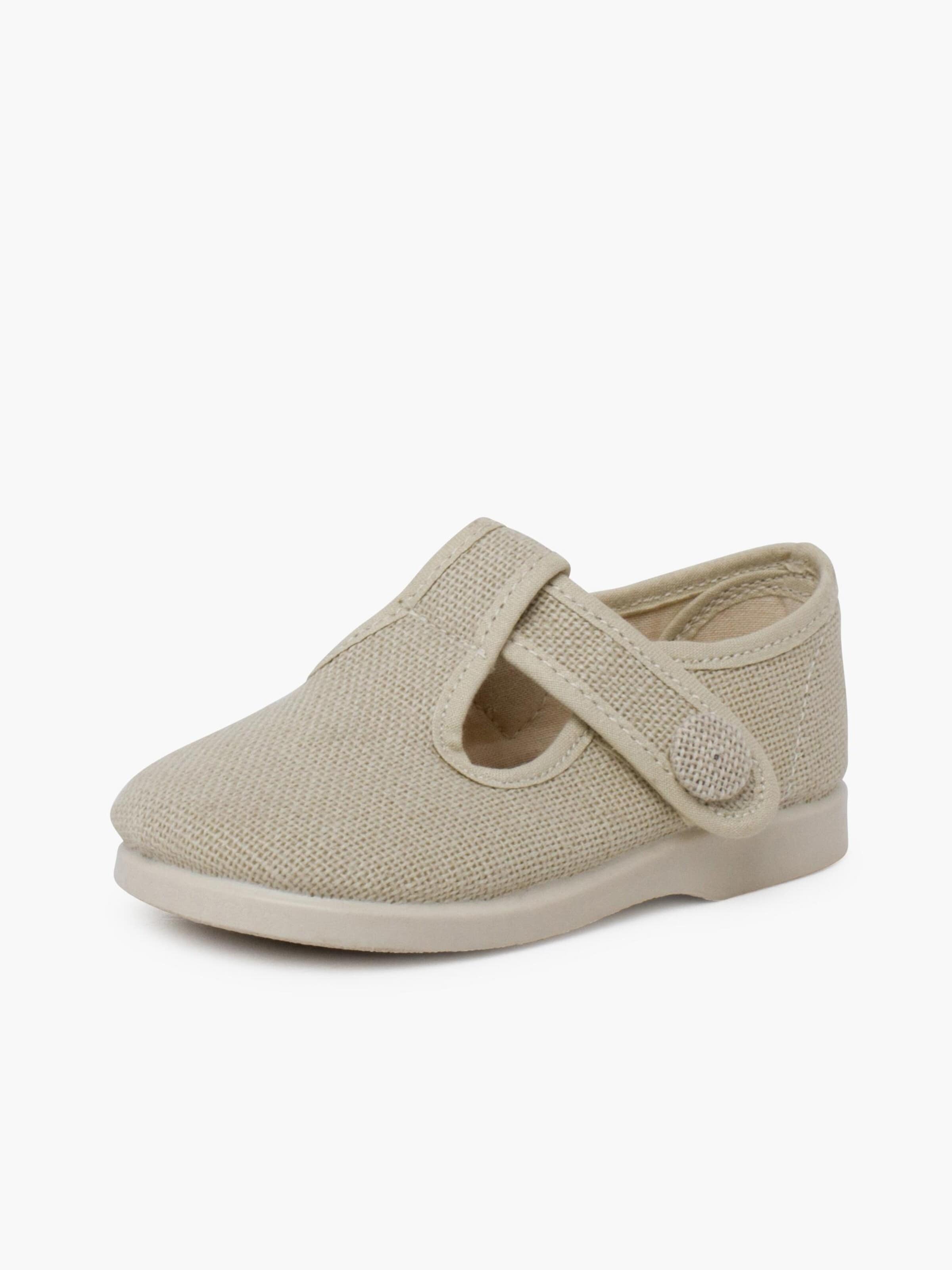 Pisamonas - Zapatos primeros pasos en beige: frente