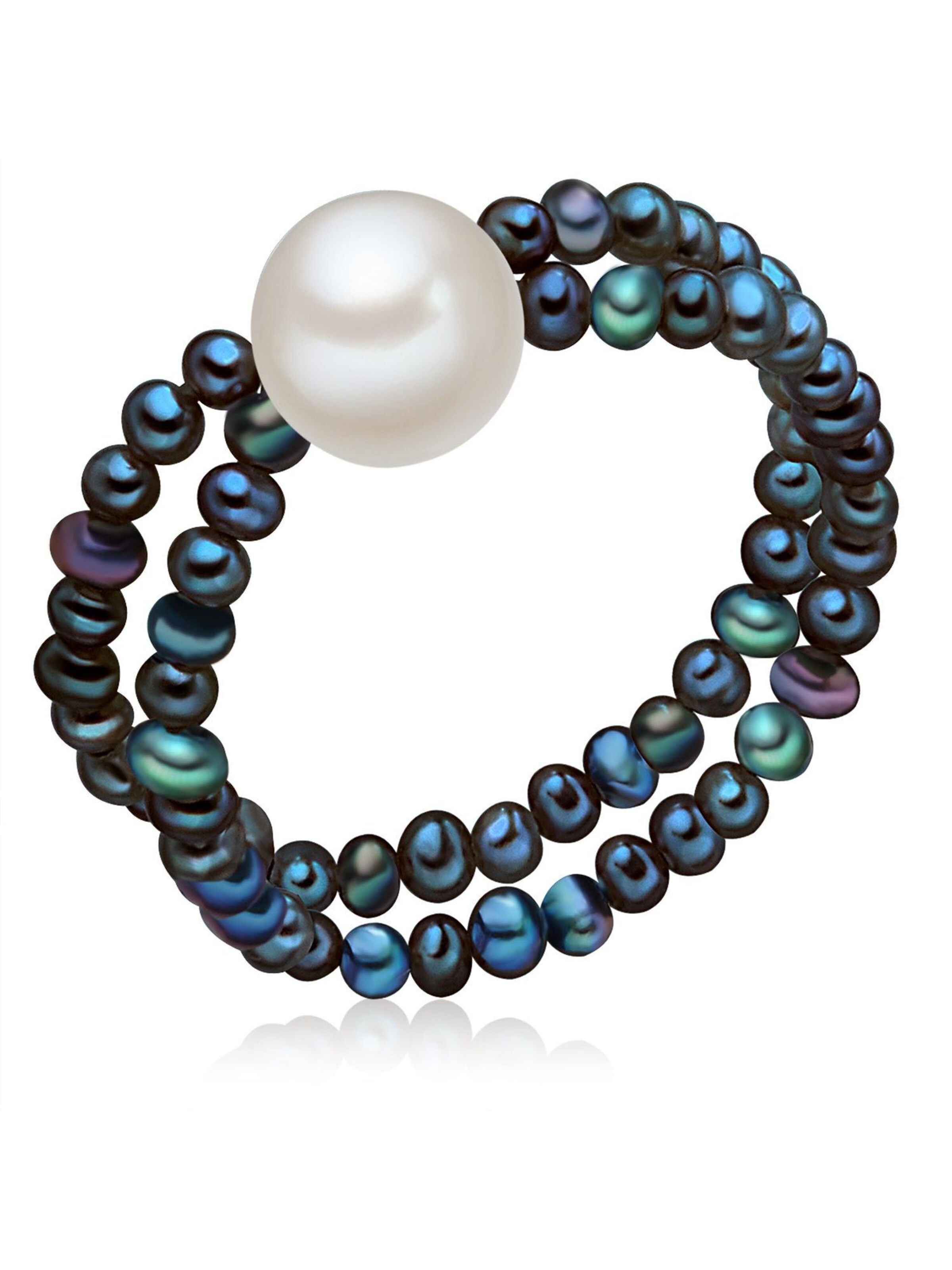 Anello di Valero Pearls in blu: frontale