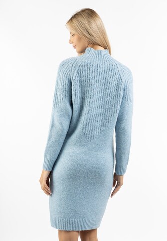 usha WHITE LABEL Knitted dress 'Lynnea' in Blue