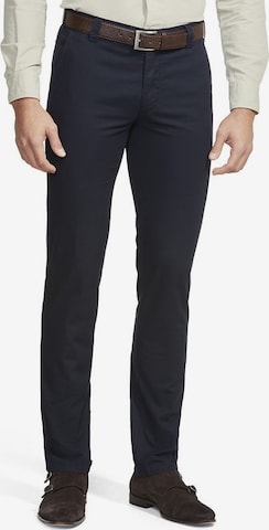 MEYER Slim fit Chino Pants in Blue: front