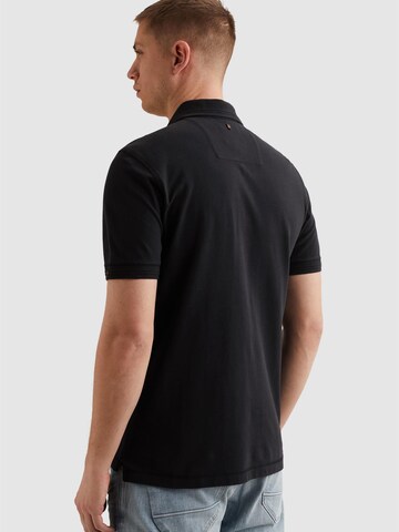 PME Legend T-shirt 'Polo shirt with badges and ribbed collar' i blå