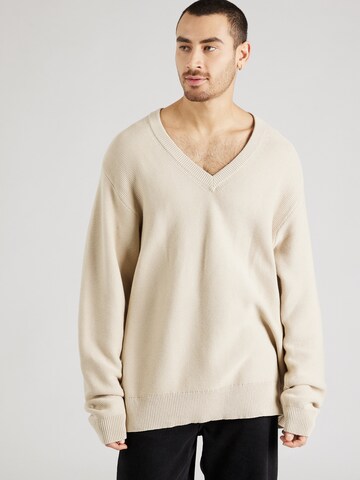 Pull-over 'Dario' ABOUT YOU x Kevin Trapp en beige : devant