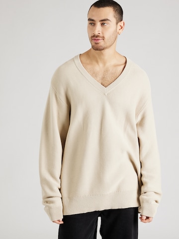 Pull-over 'Dario' ABOUT YOU x Kevin Trapp en beige : devant