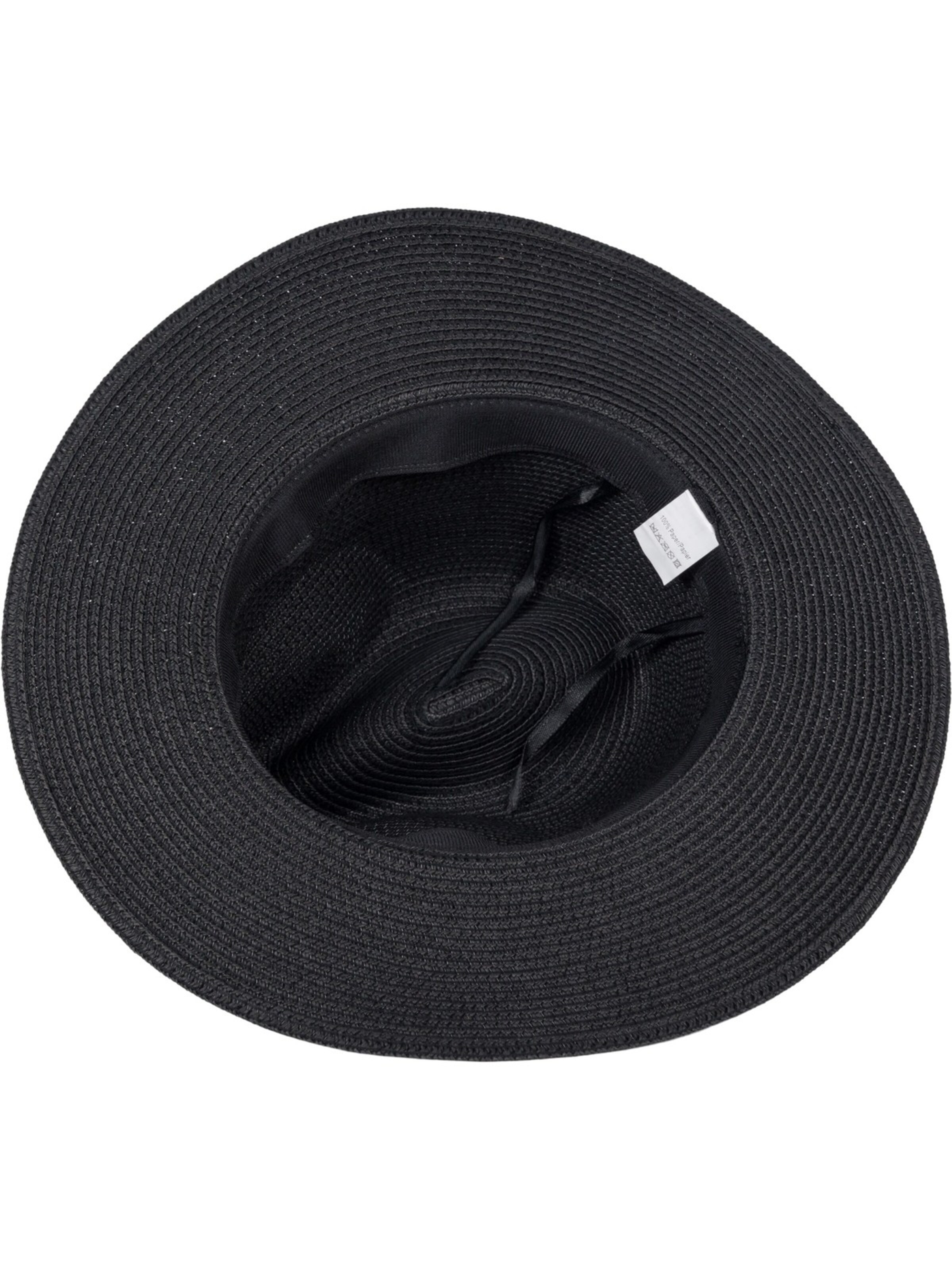 styleBREAKER Hat 'Panama Strohhut - Knautschhut' in Black