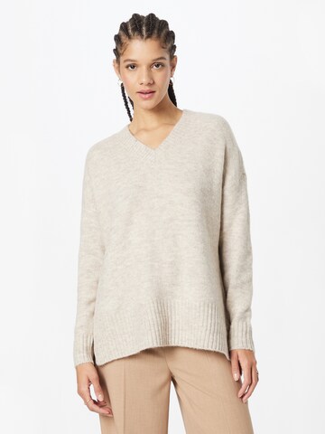 VERO MODA Oversized Sweater 'LEFILE' in Beige: front