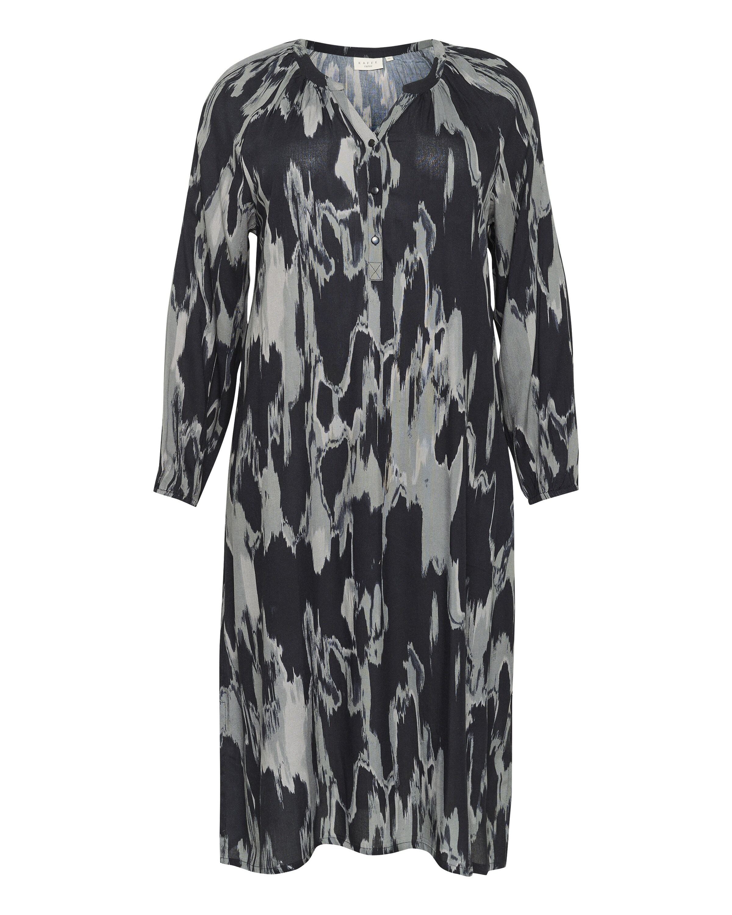 KAFFE CURVE Šaty - šedá / černá, Produkt